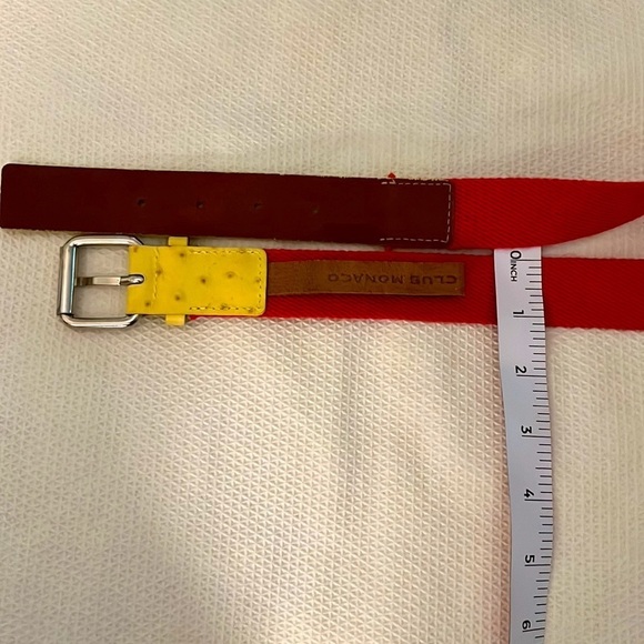 Club Monaco Woman’s Belt. Size 6/M Red and Yellow - Picture 6 of 6